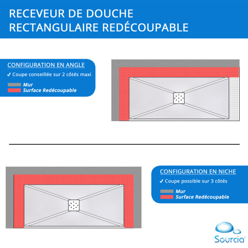 Receveur AQUAPLUS - 180x80 Blanc